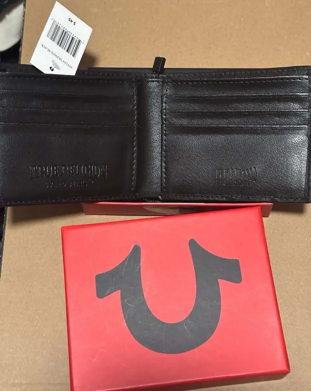 True Religion Colston Men's Black Leather Bifold Wallet TR204292